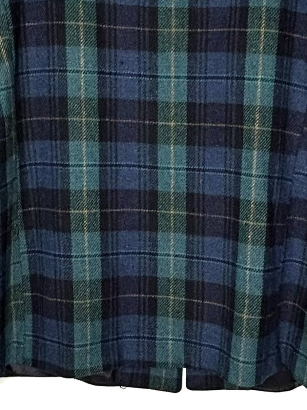 Vintage Dumas Women’s Blazer XL Blue and Green Plaid Wool-Touch Made in USA - Picture 6 of 10